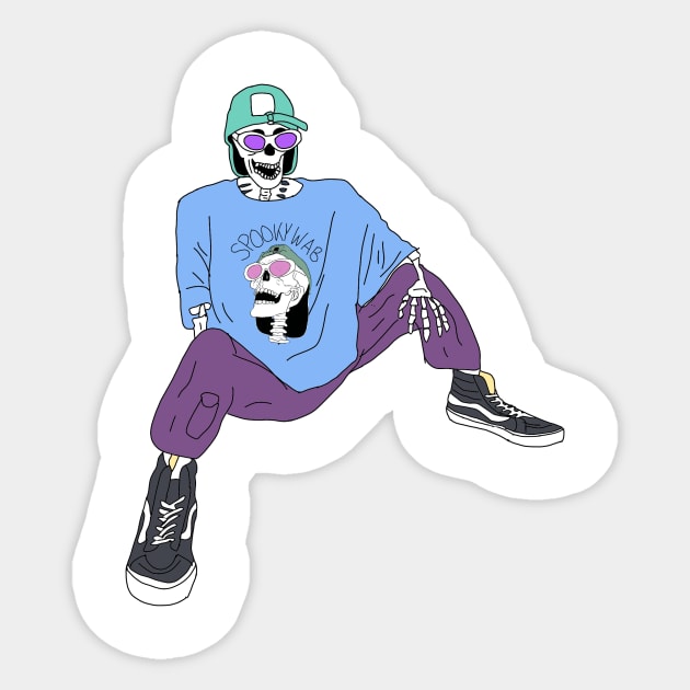 Skully mixtape Sticker by spookywab